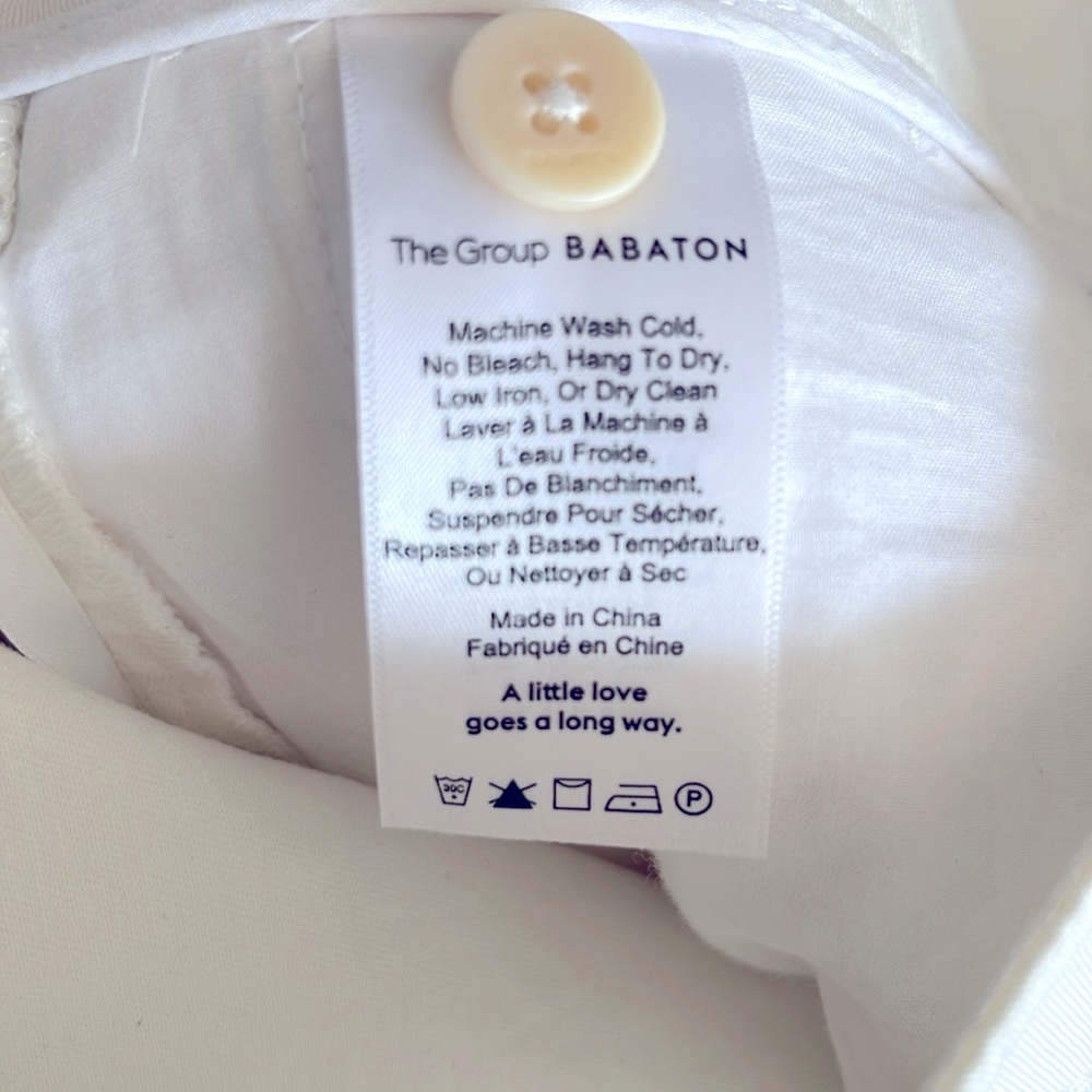 Aritzia Babaton The Group Walsh White Cropped Ankle Straight Leg Pants Size 4 - Picture 11 of 13